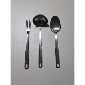 Inox Kitchen Intensel Set Of 3 Ladle Spoon Fork Stainless Steel  Made In Italy